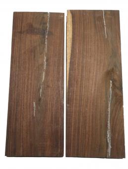 2x Palisander Holz ostindisch Sonokeling 42x15-16cm x 25-31mm 