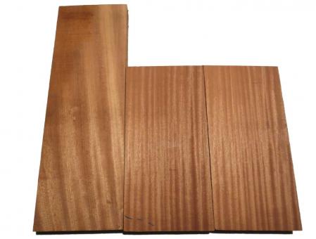 2x Mahagoni Holz Brett Massivholz DIY 39x19cm x 48mm #39 