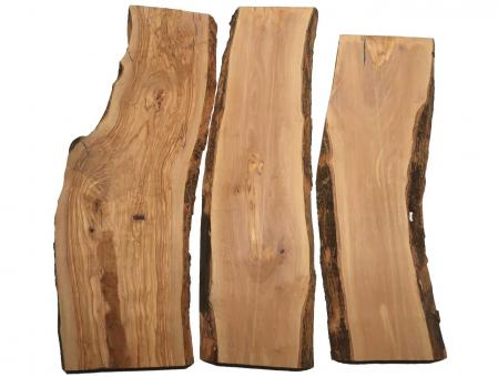 1x Olivenholz Brett Olivenbaum Holz 90x25-33cm x 31-33mm #3 