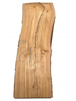 1x Olivenholz Brett Olivenbaum Holz 81x25-30cm x 52-53mm #81 