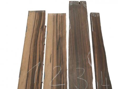 1x Makassar Holz Ebenholz Brett 75x10-10,5cm x 12-13mm #1 