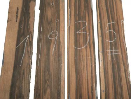 1x Makassar Holz Ebenholz Brett 102x10-10,5cm x 17-19mm #1 