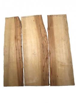 3x Eschen Brettchen Eschenholz DIY 84x18-31cm x7-9mm 