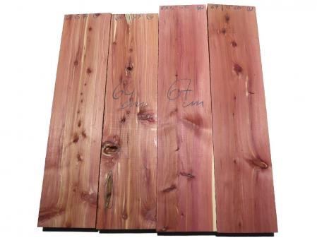 2x Aromatische Rotzeder Zeder Holz 64x15cm x 50mm 