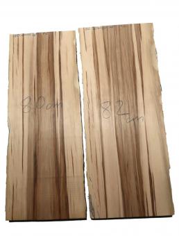 Satin Nussbaum Holz Amberbaum Bohle 80x30cm x 48mm 