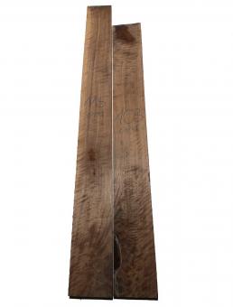 Nussbaum Riegel Holz Tonholz curly 115x11-12cm x 24mm 