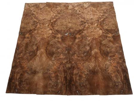 Nussbaum Wurzelholz Furnier Maser 2W 79x20-23cm 4 Blätter 