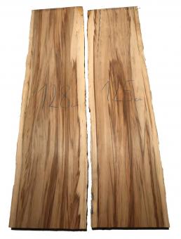 Satin Nussbaum Holz Amberbaum Bohle 128x34cm x 49mm 