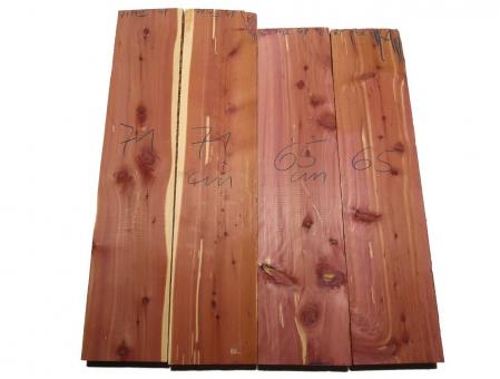 2x Aromatische Rotzeder Zeder Holz 71x14-15cm x 49mm 