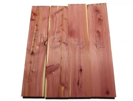 2x Aromatische Rotzeder Zeder Holz 73x16cm x 49mm 