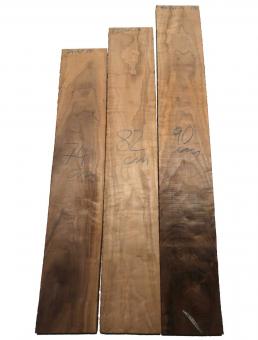Nussbaum Riegel Holz Tonholz curly 82x13,5cm x 24mm 