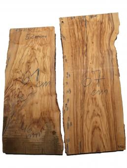 Oliven Holz Olivenholz Baumscheibe 67x26-29cm x 46-48mm 