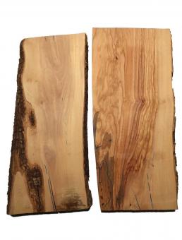 Oliven Holz Olivenholz Baumscheibe 59x23-27cm x 49-51mm 