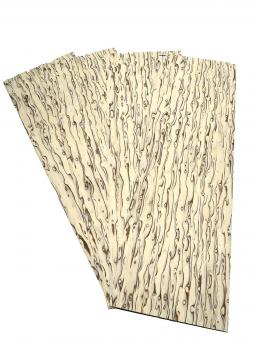 2mm Birke Maser Maserbirke SaRaiFo Sägefurnier 4x 62x20-21cm 