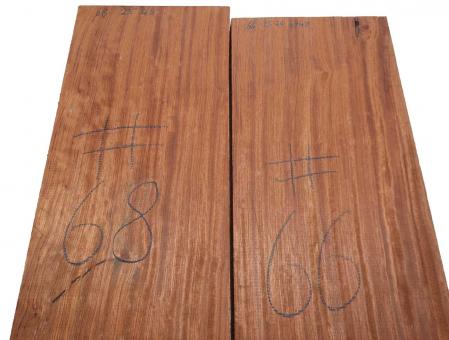 1x Bubinga Riegel Rosenholz Holz Curly 68x25cm x 48mm #68 