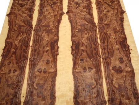 Palisander Maser Holzfurnier Rosewood +++ 274x25-29cm 3 Blätter 